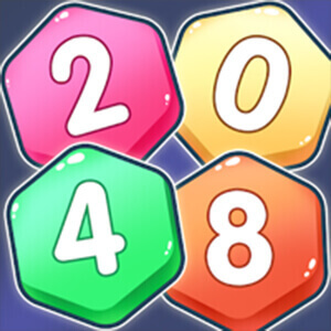 Hexagon Merge 2048 game